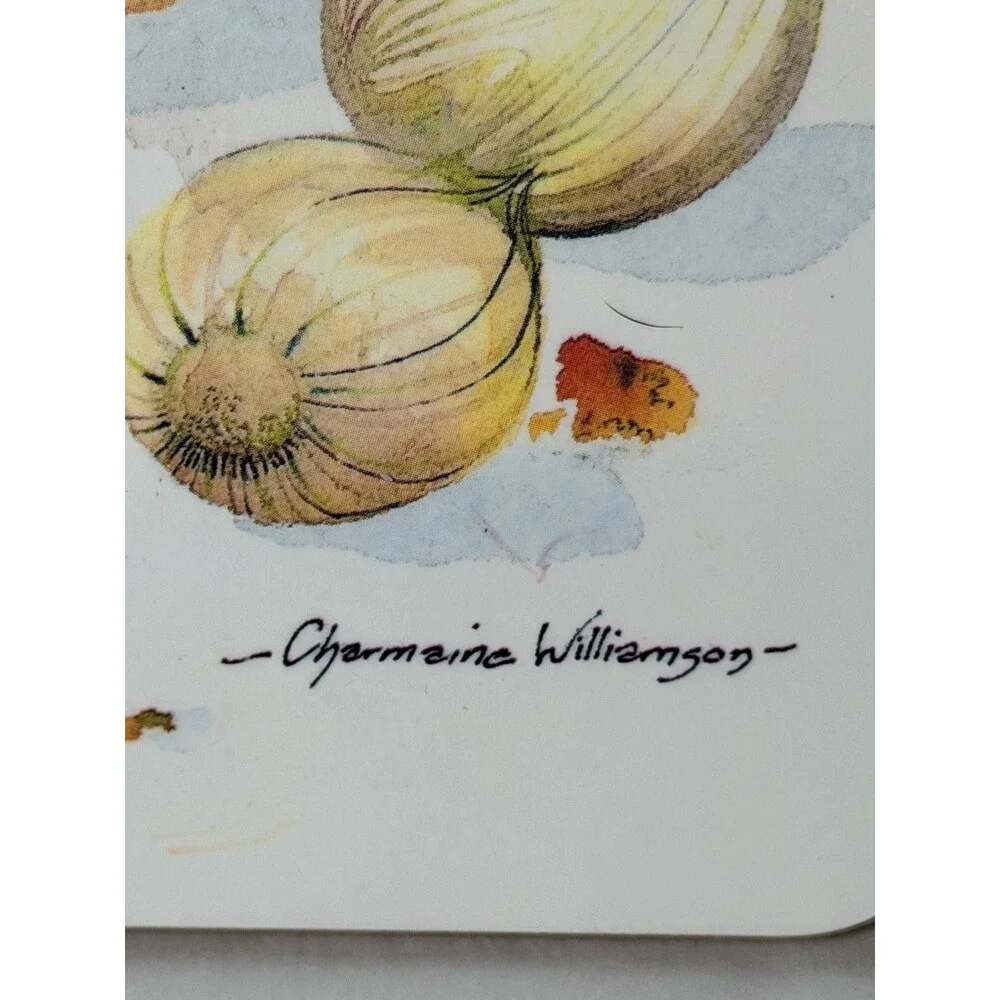 Vintage Charmaine Williamson Cheese Onion Cutting Board Made in Britain Kitchen